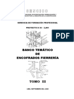 Banco Temático de Encofrados Fierrería - Tomo III