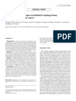 Laparoscopic Versus Open Transhiatal Esophagectomy For Distal and Junction Cancer