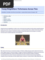 Young Weightlifters Performance Across Time