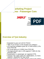 Marketing Project MRF Tyres - Passenger Cars