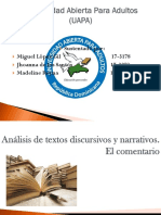 Análisis de Textos Discursivos y Narrativos