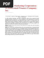 National Marketing Corporation Vs Associated Finance Company