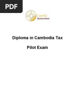 Diploma in Cambodia Tax Pilot Exam