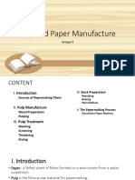 Pulpn Paper Manufacture