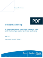 6079 Clinical Leadership A Literature Review To Investigate Concepts Roles and Relationships Related To Clinical Leadership