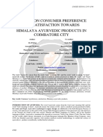 A Study On Consumer Preference and Satisfaction Towards Himalaya Ayurvedic Products in Coimbatore City Ijariie4749