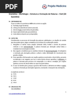 Lista Gramatica Morfologia Estrutura e Formacao Facil