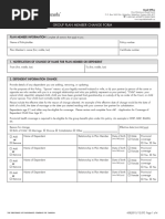 Group Plan Member Change Form