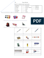 Ficha de Trabalho A1 - Material Escolar