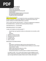 Control Prenatal y Anemia en El Embarazo