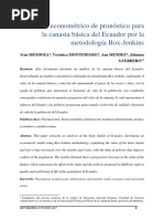 Pronóstico de La Canasta Básica para Febrero Del 2018