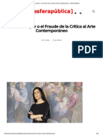 Avelina Lésper o El Fraude de La Crítica Al Arte Contemporáneo - (Esferapública)