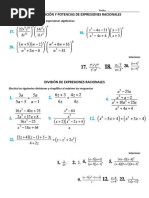 Expresiones Racionales - Multiplicacion Potencias Division Suma Resta