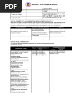 Part A: Competency Assessment and Development Priorities: Individual Development Plan (Idp)