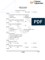 Multiple Choice Questions Combustion and Flame