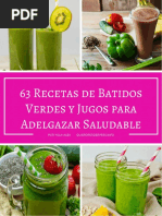 63 Recetas de Batidos Verdes y Jugos para Adelgazar Saludable PDF