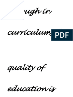 Through in Curriculum, The