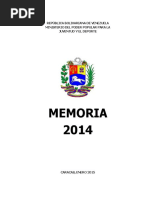 Memoria 2014 Min Juventud y Deporte Versión Final