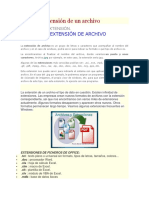 Tipos de Extensión de Un Archivo