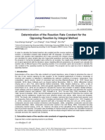 Determination of The Reaction Rate Constant For The Opposing Reaction by Integral Method