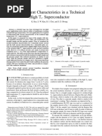 Fault Current Characteristics in A Technical High TC Superconductor