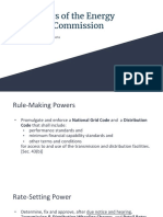 Main Powers of The Energy Regulatory Commission: by Elaine Wong and Ace Ancheta