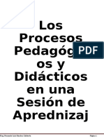 Los Procesos Pedagógicos y Didácticos Del Área de Comunicación