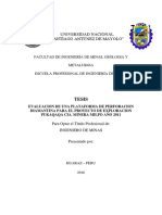 Evaluacion de Plataforma de Perforacion Diamantina