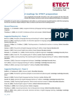 Suggested Readings For Etect Preparation