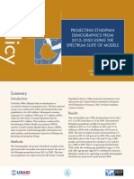 Brief: Projecting Ethiopian Demographics From 2012-2050 USING THE Spectrum Suite of Models