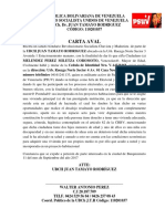 Carta Aval Miletza