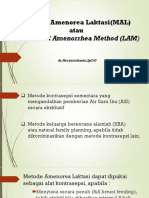 Metode Amenorea Laktasi (MAL) Atau: Lactational Amenorrhea Method (LAM)