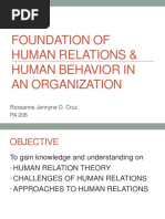 Foundation of Human Relations & Human Behavior in