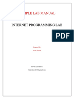 Internet Programming Lab Manual