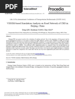 VISSIM-based Simulation Analysis On Road Network of CBD in Beijing, China