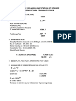 Design Analysis and Computation of Sewage For Urban Storm Drainage Design