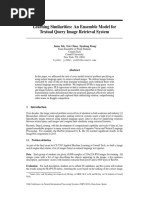 Learning Similarities: An Ensemble Model For Textual Query Image Retrieval System