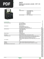 Product Data Sheet: Interface and Automatic Controller - ACP + UA - 220..240 V