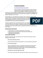 Corporate Finance Career Overview PDF