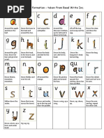 Letter Formation Chart