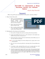 Linesplan in Autocad