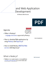 Node - Js and Web Application Development: Ali Ahmed, Matt Stevens