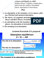 Lecture 03. Adsorption of Gases and Liquids On Solids