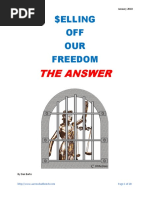 Selling Off Our Freedom The Answer