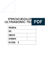 Ut-001 Rev 0 Ultrasonic Testing Procedure