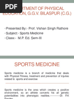 Prof. v. S. Rathore - Sports Medicine