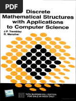 Discrete Mathematical Structures With Applications To Computer Science by J.P. Tremblay, R. Manohar PDF