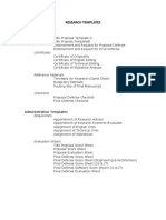 Under Graduat Research Templates