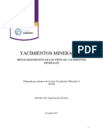 Breve Descripción de Los Yacimientos Minerales