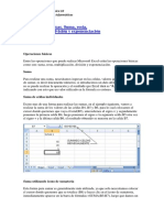 Operaciones Básicas de Excel